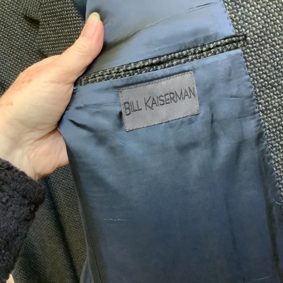 Mens Blue Wool Sport Coat Blazer Bill Kaiserman/Bigsby & Kruthers Size 46R - Picture 4 of 9